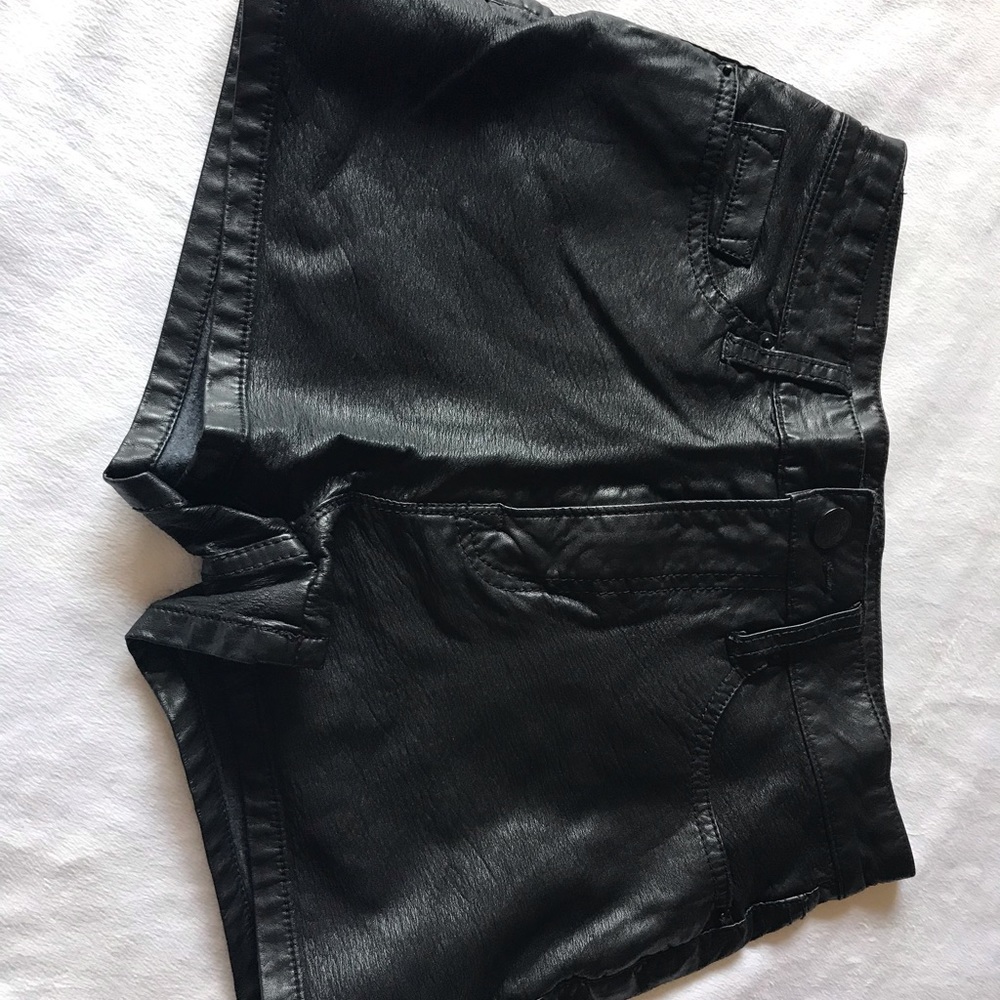 Leather shorts